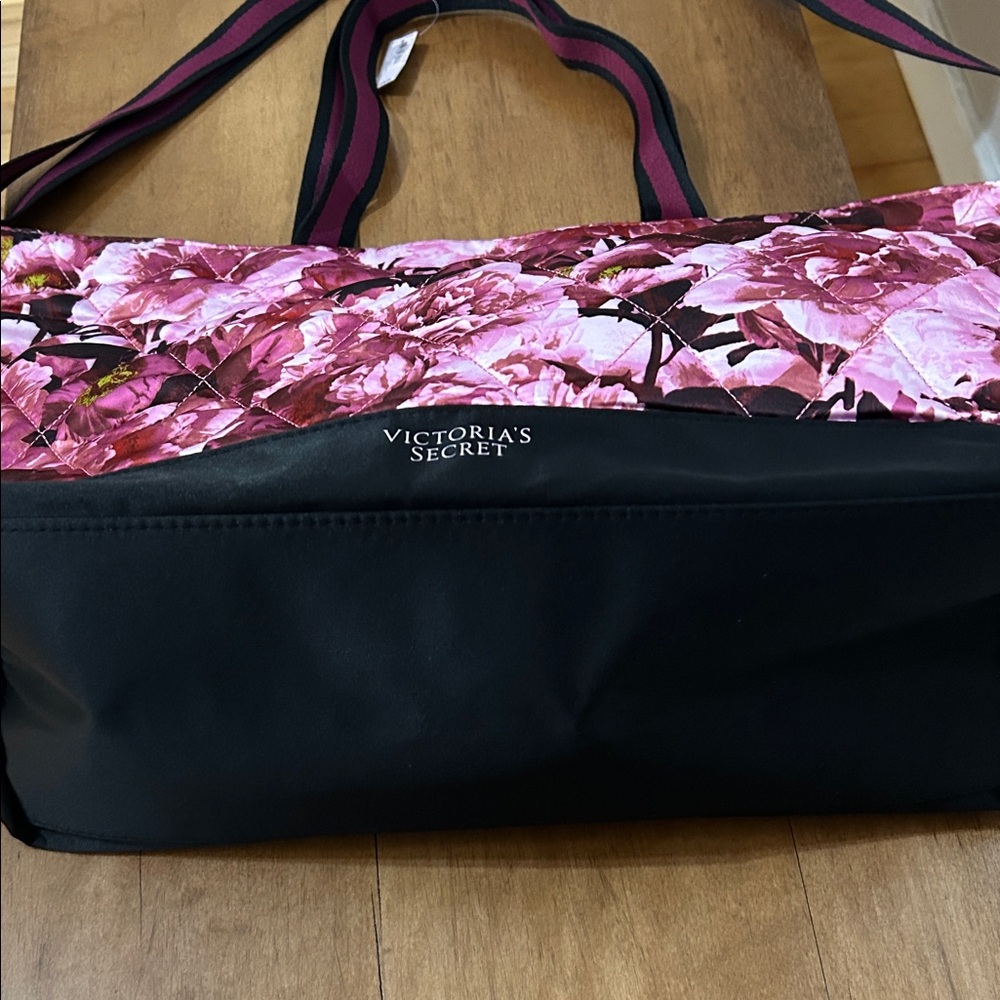 Victoria’s Secret Pink and Black Floral Tote - Picture 6 of 13